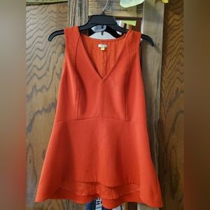 Leifsdottir Women's Sleeveless V-Neck Top - Red/Orange Size 6